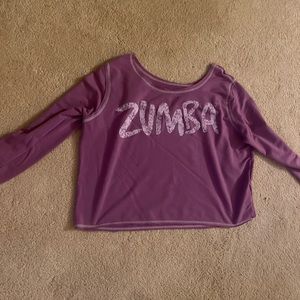 Zumba off the shoulder sweat shirt